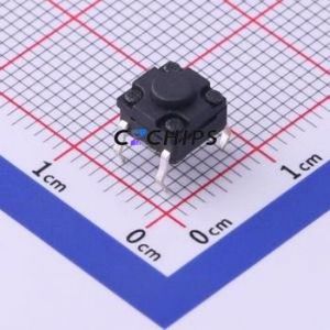 TS-1010GD-BR04526 Tactile Switch Through hole Component (THT) Switch Single Pole Single Throw Round Button 2.6N Through Hole - Product Image 1