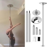 Barra de Baile Portátil sin Perforación, Desmontable, de 45 mm, Antideslizante, Ajustable de 7.33 a 9 pies, para Ejercicios en Casa para Principiantes