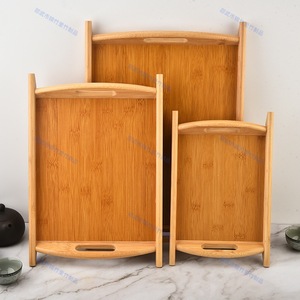 Bamboo hotel double-handled <b>tray</b>, <b>tea</b> <b>tray</b>, roast meat/roast lamb bamboo <b>tray</b>, high-end household <b>tea</b> set bamboo <b>tray</b> - Product Image 1