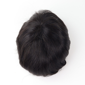 Protesi Capillare MONO Economica per Uomini, <span class=keywords><strong>Capelli</strong></span> Vergini Realistici di Colore Nero - Product Image 6