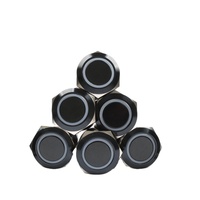 3a 250V 16mm interrupteur à bouton-poussoir série illuminé en métal noir