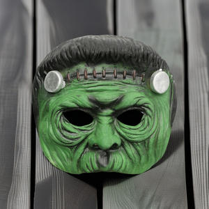 Masque de cosplay Halloween à motif dessin animé Frankenstein en silicone, demi-visage, imprimé numériquement, idéal pour <span class=keywords><strong>les</strong></span> fêtes et accessoires de costume – Meilleure vente - Product Image 4