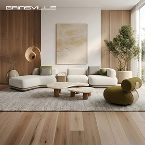 2026年流行趋势：奶油色弧形沙发套装，豪华模块化组合式沙发，配有艺术感大理石咖啡桌 - Product Image 1