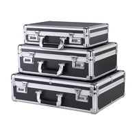 Valise de sécurité en aluminium mallette boîte à outils complète grands étuis vide organisateur boîte à outils en alliage d'aluminium stockage mallette de transport