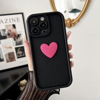 Coque de téléphone portable 3D colorée en forme de cœur pour iPhone 16 15 14 13 12 11 Pro Max Plus, vente chaude, coque de téléphone antichoc