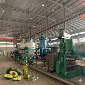 Ligne de production d'huile d'avocat pressée à froid purement physique à prix d'usine, ligne de machine d'extraction d'huile d'avocat avec décanteur centrifuge - Product Image 1