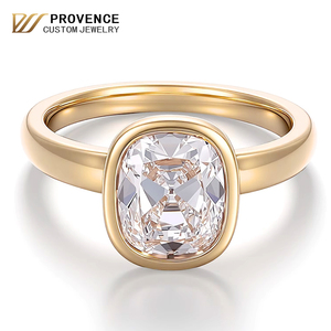 <span class=keywords><strong>PROVENCE</strong></span> Spécialisé<span class=keywords><strong>e</strong></span> dans la fabrication sur mesure de bijoux fins, bague en or 10k 14k 18k, diamant de laboratoire taille coussin 2 carats, bague de fiançailles - Product Image 1