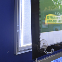 Boîte d'affichage lumineuse magnétique pour affiche publicitaire, cadre en aluminium ultra-fin de 17 mm d'épaisseur, haute luminosité