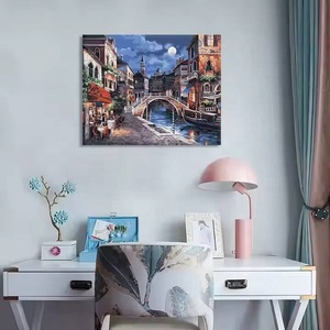 Kits de peinture sur toile DIY à l'huile, paysages urbains, faits à la main, pour adultes, personnalisables, peinture par numéros, pour la vente en gros - Product Image 2