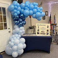 Kit d'arche de guirlande de ballons d'hiver, ballons confettis en latex pour anniversaire sur le thème de la neige, pays des merveilles d'hiver, Noël, fête de naissance