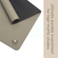 Tapis de yoga de luxe en caoutchouc naturel PU 5 mm, antidérapant, surface anti-taches, anti-odeur, pour la vente au détail haut de gamme