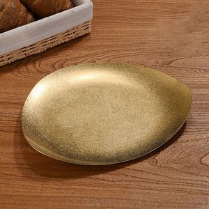 Plateau de préparation vintage en acier inoxydable 304, assiette de cuisine occidentale créative de forme irrégulière, gâteau à la mode Steak Dessert - Product Image 5