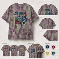 Fabricant de t-shirts tie-dye personnalisés, t-shirts graphiques en coton pour clubs et communautés, logo personnalisé, marque privée, OEM, ODM, vente en gros