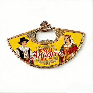 Vente en gros d'aimants de réfrigérateur en métal personnalisés, souvenirs touristiques d'Andorre, cadeaux décoratifs - Product Image 1
