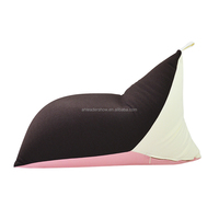 Housse de pouf triangulaire moderne antidérapante et légère pour enfants, fauteuil paresseux portable pour lecture et salle de jeux