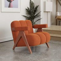 Fauteuil de détente individuel haut de gamme design moderne, luxueux, confortable, écologique et durable pour chambre, hôtel, appartement, salon