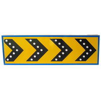 Panneau de signalisation routière réfléchissant personnalisé jaune de sécurité électronique pour fournisseur, panneau directionnel à LED clignotant pour avertissement routier