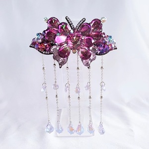 HXN-029 nuovo antico Super immortale cristallo nappa fiocco nodo Clip a molla moda tornante accessori copricapo - Product Image 2