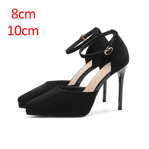 Summer New Style Hollow Design Pumps for Women <b>Pointed</b> Toe Thin High Heels Simple Single Strap - Product Image 1
