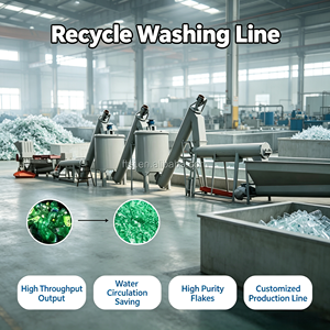 Machine de lavage de paillettes plastiques pour le recyclage des PET, PP, PE, HDPE, LDPE - Product Image 1