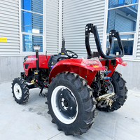 Tracteur agricole à roues 60 CV 4x4 avec pneus à crampons et ROPS, qualité fiable, fourni par le fabricant