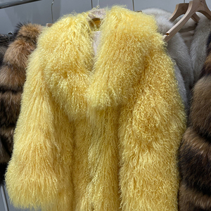Luxury Winter Extra Long <strong>Floor</strong> <strong>Length</strong> <strong>Coat</strong> Women Real Mongolian Lamb Fur <strong>Coat</strong> for Women - Product Image 6