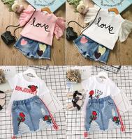 2020 amazon été manches évasées retour à l'école chine gros boutique floral petit bébé filles bangladesh enfants vêtements
