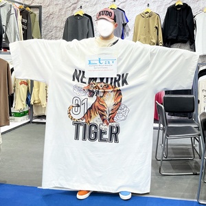 High Quality Oversized <b>Tshirt</b> Fashion Loose Cotton T-shirt Custom Graphic logo Print t Shirt for Men - Product Image 2