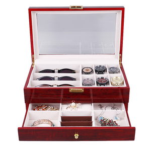 Bán Buôn 6 + 3 Khe Sang Trọng Hộp Đồng Hồ Tùy Chỉnh Bao Bì Bằng Gỗ Hộp - Product Image 4