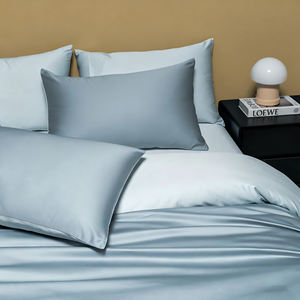 <span class=keywords><strong>Copripiumino</strong></span> 100% in bambù <span class=keywords><strong>grigio</strong></span> chiaro di luna King Size 4 pezzo <span class=keywords><strong>copripiumino</strong></span> di raffreddamento Set di biancheria da letto morbida e traspirante di lusso - Product Image 6