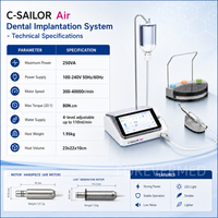 Système d'implantation dentaire C-SAILOR Air Dental avec écran tactile de 7 pouces et pédale multifonction sans fil