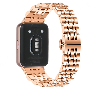 Huanlong สายโลหะสำหรับ Samsung Galaxy Fit 3สายรัดข้อมือสเตนเลสสตีลกันน้ำเปลี่ยนได้ - Product Image 5