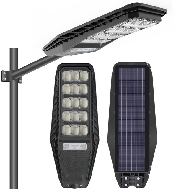 100W 300W Solar LED Street Lights High Powered Motion Sensor Waterproof Security for Yard Road IP68 All-in-One Outdoor Lighting