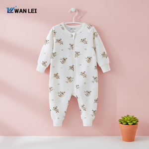 <span class=keywords><strong>Pyjama</strong></span> bébé automne-printemps, combinaison en tricot à manches longues, vêtements de nuit pour nouveau-né, vêtements en coton doux pour bébé, combinaison unisexe - Product Image 1