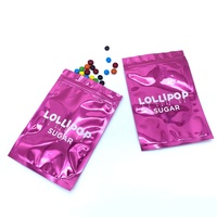 Sacs zip-lock plats imprimés avec logo personnalisé sac d'emballage comestible en mylar en feuille d'aluminium avec fermeture éclair pour mariage