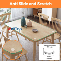 WELLTOP Accessoires de mobilier en plastique personnalisés, patins antidérapants transparents à ventouse pour protection de meubles en verre