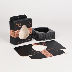 Custom prodotti di bellezza coperchio e Base cosmetico Tuck Blister nero scatola interna imballaggio scatola di carta trasparente - Product Image 2