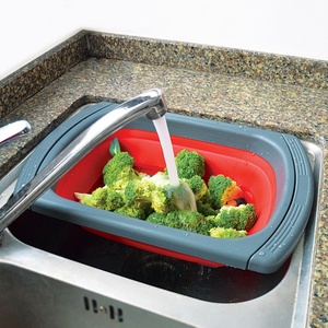 Collapsible <b>Colanders</b> Food Strainers Foldable Kitchen Strainers Kitchen Tools Water Draining Tray for Fruit Vegetables - Product Image 5