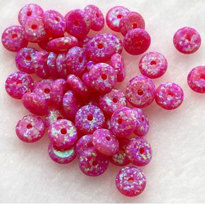 Perles d'opale de laboratoire de forme ronde 8X8X3MM avec trous - Product Image 4