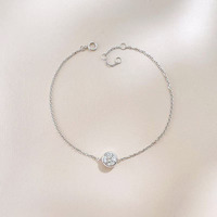 Minimalistisches, vielseitiges, verstellbares Armband aus 18 Karat Weißgold mit im Labor gezüchteten Diamanten für Damen, edler Schmuck, Großhandel
