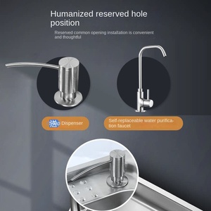 K-26957T-Stainless Steel Single Set Large Household Under-Counter Kitchen Basin for <b>Vegetable</b> Extraction One - Product Image 3