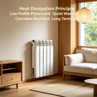Radiateur silencieux en aluminium moulé sous pression, convecteur d'eau sans bruit pour chambre et crèche