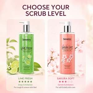 Gel Douche Exfoliant Éclaircissant et Blanchissant 2-en-1 Marque Blanche Parfum Citron Vert et Sakura Frais Doux 500ml - Product Image 6