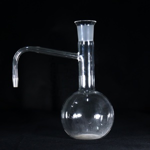 Başarı özelleştirilmiş şeffaf kuvars laboratuvar şişe yuvarlak alt kaynama kuvars cam şise - Product Image 1