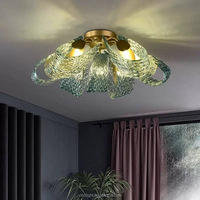 Lustre moderne de luxe en forme de fleur, lustre sur mesure, lampe de plafond, lampe en cristal, éclairage de salon