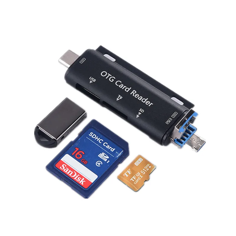 3 in 1 Type C Memory Card Reader OTG Card Adapters USB C to SD Card Reader USB C To USB Adapter For MacBook PC