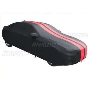 Housse de voiture complète intérieure pour Chevrolet Corvette C8 2020-2022 Stingray, satinée, anti-poussière, anti-UV, anti-rayures, extensible, noir, gris, rouge - Product Image 3