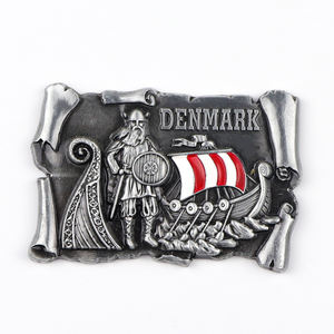 Diseño personalizado de fábrica <span class=keywords><strong>Suecia</strong></span> Dinamarca Recuerdo turístico Imán de nevera de metal 3D para refrigerador - Product Image 4