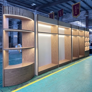 Tủ trưng bày quần áo bằng gỗ, tủ trưng bày cửa hàng quần áo, kệ trưng bày tùy chỉnh, tủ trưng bày treo tường - Product Image 1