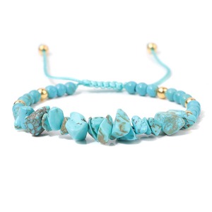 Usine En Gros À La Main Cristal De Guérison Boho 5-8mm Améthyste Turquoise Rose Quartz Pierre Chips Gravier <span class=keywords><strong>avec</strong></span> <span class=keywords><strong>Bracelet</strong></span> De Perles D'or - Product Image 6